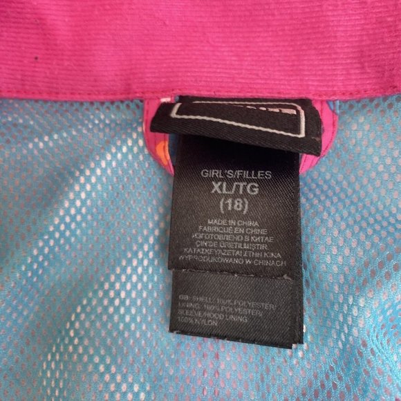 The North Face HyVent Rain Jacket Girls Kids Size XL 18 Windbreaker Pink - Picture 9 of 9